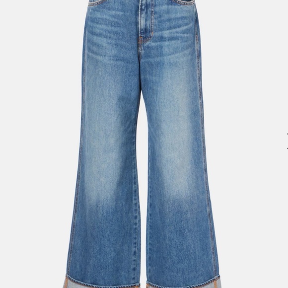 Veronica Beard high-rise wide leg jeans in Rebel stone - Picture 2 of 10